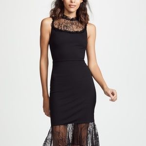 Ali & Jay black lace two tone sheath dress size L